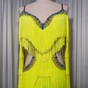 Bright Latin Ballroom Dance Costume